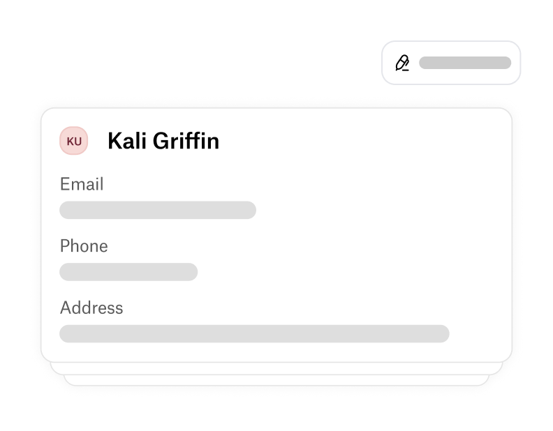 screenshot of a customer's details on Cadobook